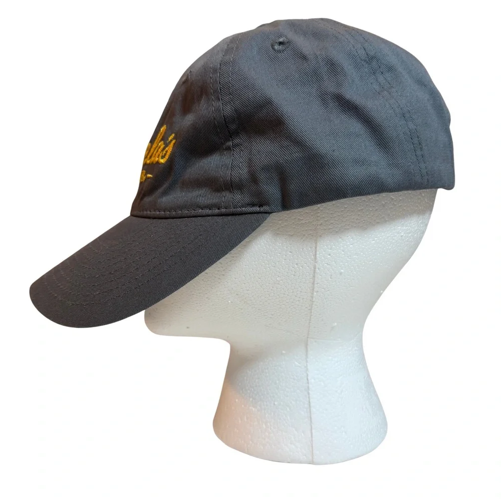 Cabela's Club Cap Embroidered Strap Back Gray Yellow Outdoor Hunting Dad Hat OSF